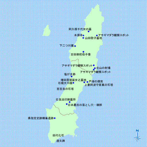 種子島の観光マップ