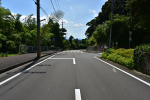 長谷島間線滝口神社へ通じる通り