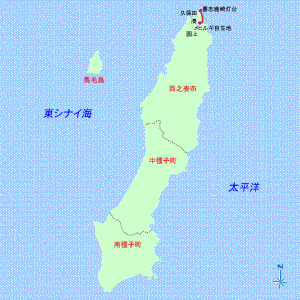 喜志鹿崎灯台〜湊の地図