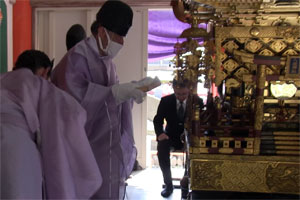 第54回種子島鉄砲まつり八坂神社での祭典神事