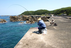 大久保漁港での釣り