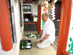 恵比寿神社での参拝