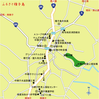 中種子市街地-地図