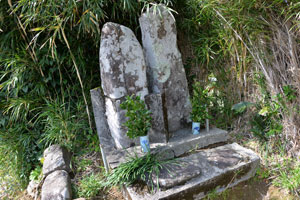 島間港野久尾線沿いにある日蓮上人供養碑