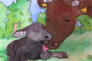 牛の絵コンクール最優秀賞の絵画
