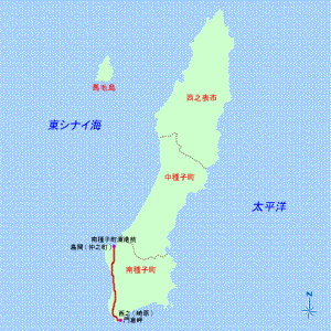 島間港〜門倉岬の地図