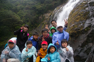 大川の滝での記念写真