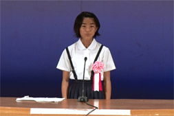 現和小学校6年前沢巴菜さんの発表