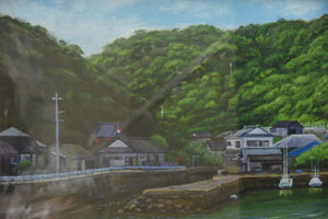 浦田漁港を描いた作品